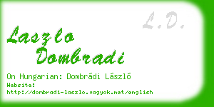 laszlo dombradi business card