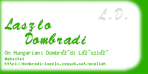 laszlo dombradi business card